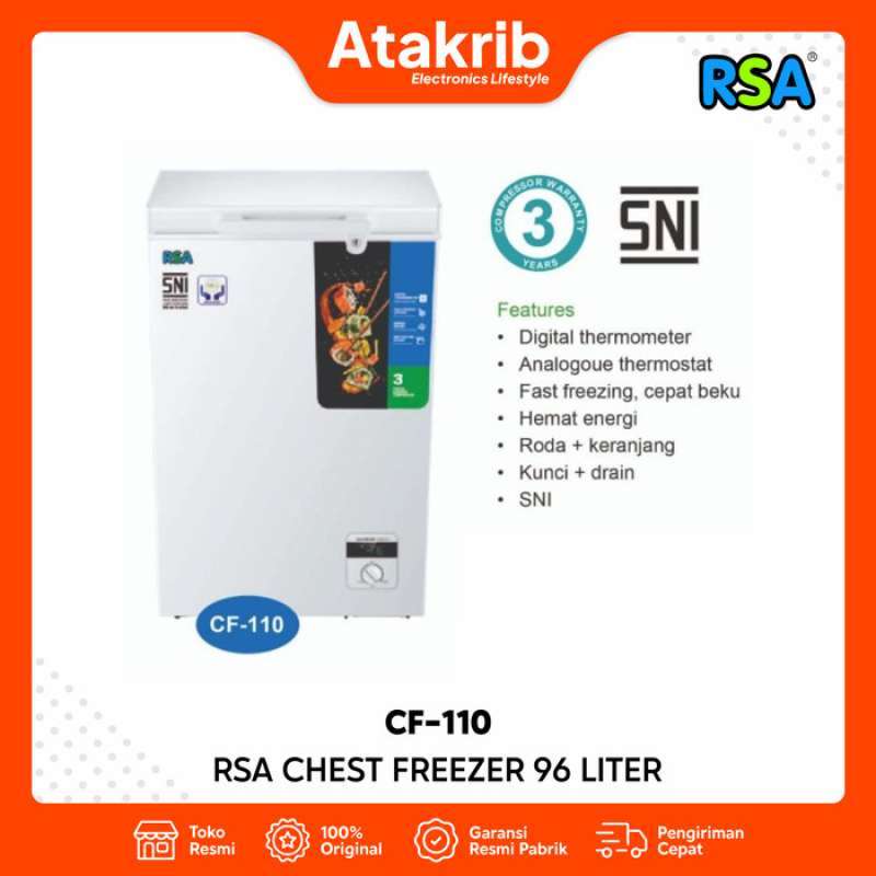 Jual RSA CHEST FREEZER CF110 / CF110 100 Liter di Seller ATAKRIB