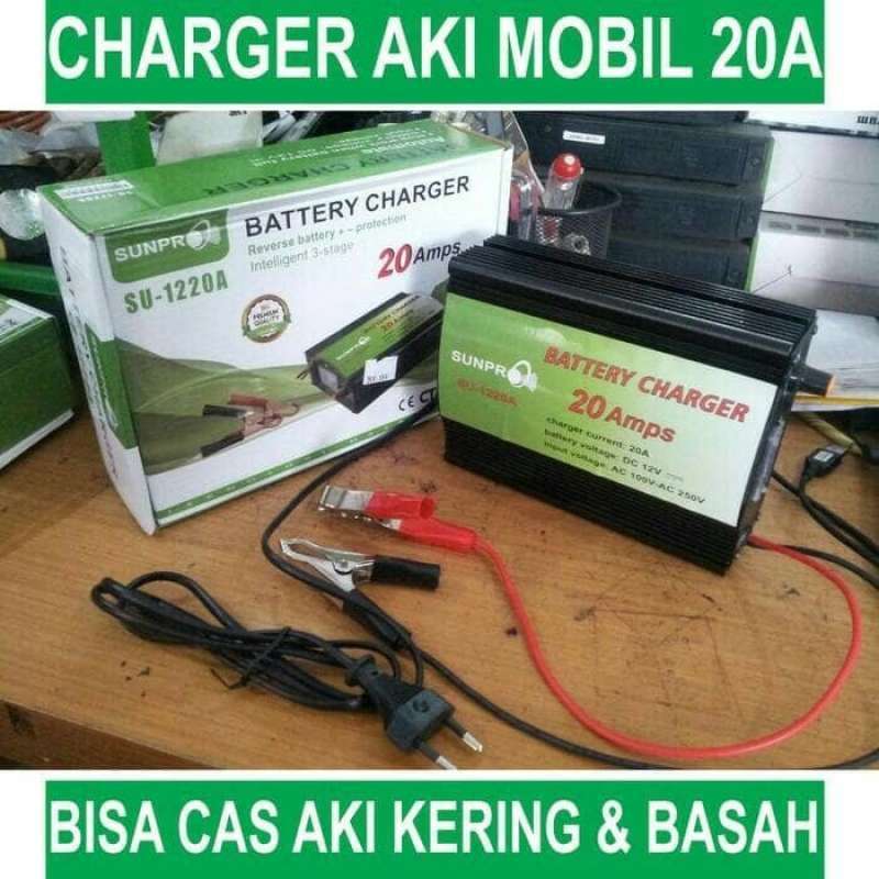 Promo Terbaik Charger Aki Motor Dan Mobil 12V 20A Alat Cas Aki Motor