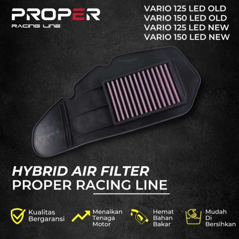 Jual Filter Udara Hybrid Proper Honda Vario 125 150 Led Old New Racin