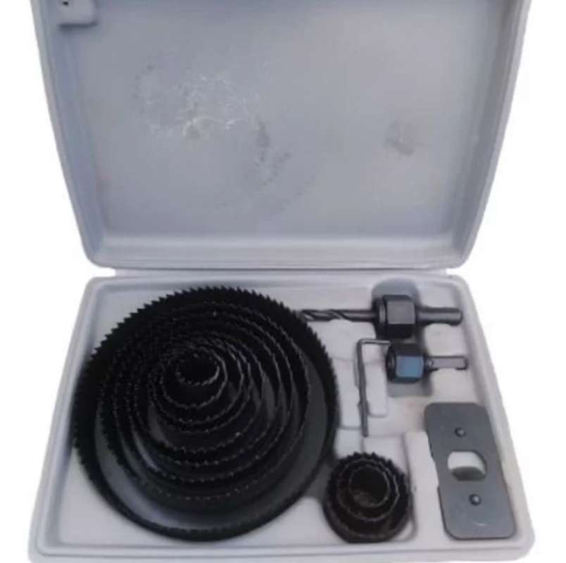Jual Hole Saw KIT SET 16 Pcs Mata Bor Pelubang Kayu Alat Pembuat Lubang