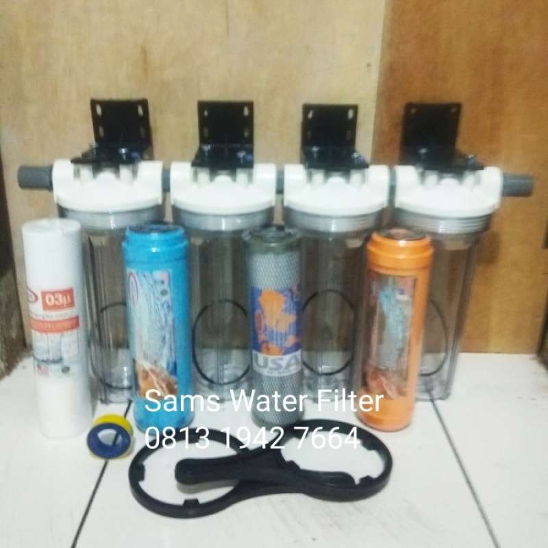 Jual Paket Filter 4 Tabung Utk Air Tanah Pdam Kandungan Besi Tinggi di