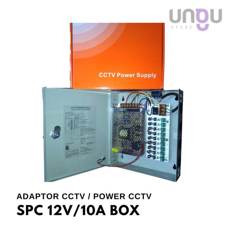 Jual Power Supply Box Panel Adaptor CCTV SPC 12V 10A Murni Adaptor CCTV