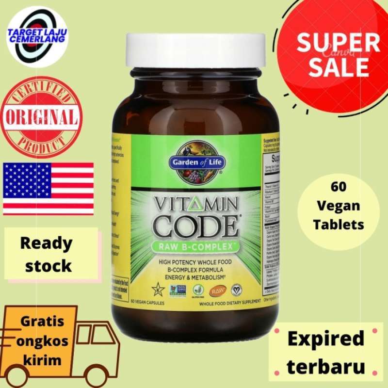 Promo GARDEN OF LIFE B COMPLEX 60 VEGAN CAPSULES Diskon 33 di Seller