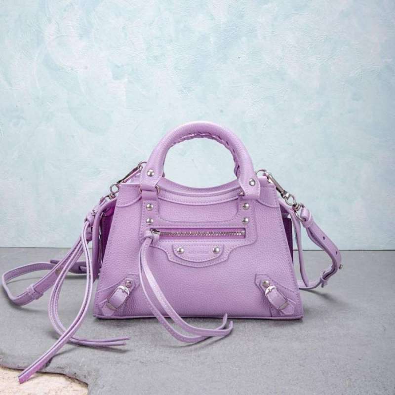 balenciaga mini city purple