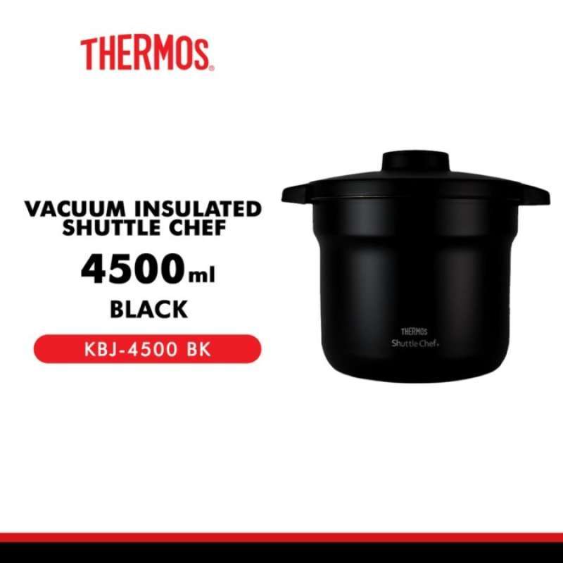 Jual Thermos Insulated Thermal Cooker Shuttle Chefblack 4.5l (kbj4500bk) Di Seller The