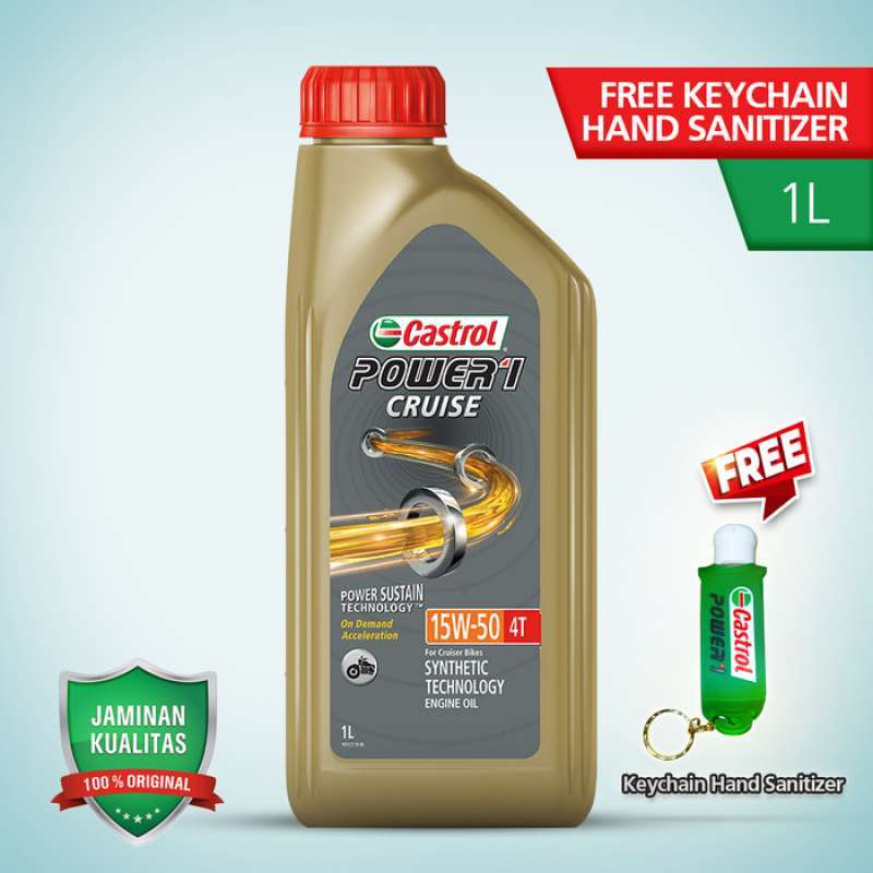 Jual Oli Mesin Motor Castrol Power1 Cruise 4t 15w-50 Kemasan 1l Di