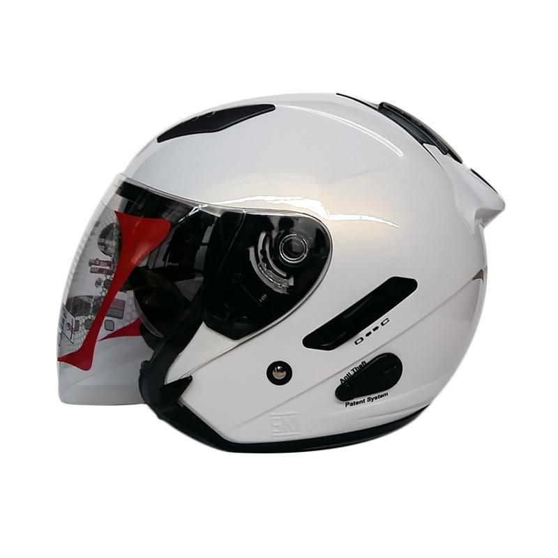 Jual KYT Galaxy Slide TIT MATT Helm Half Face - Solid White - M di