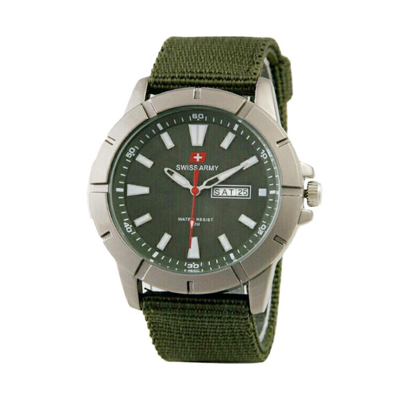 jual swiss army sa746 jam tangan pria hijau canvas harga kualitas terjamin jual swiss army sa746 jam tangan pria hijau canvas harga kualitas terjamin
