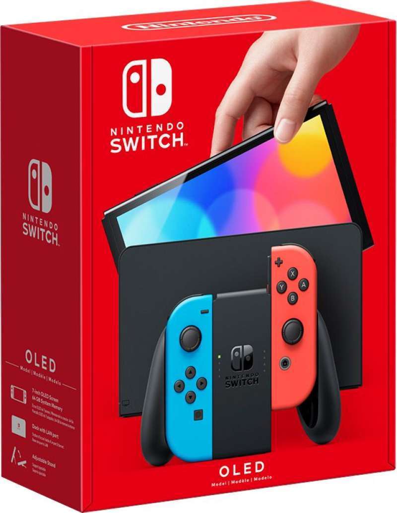 Jual Nintendo Switch (OLED Model) Neon Red/Neon Blue Set di Seller