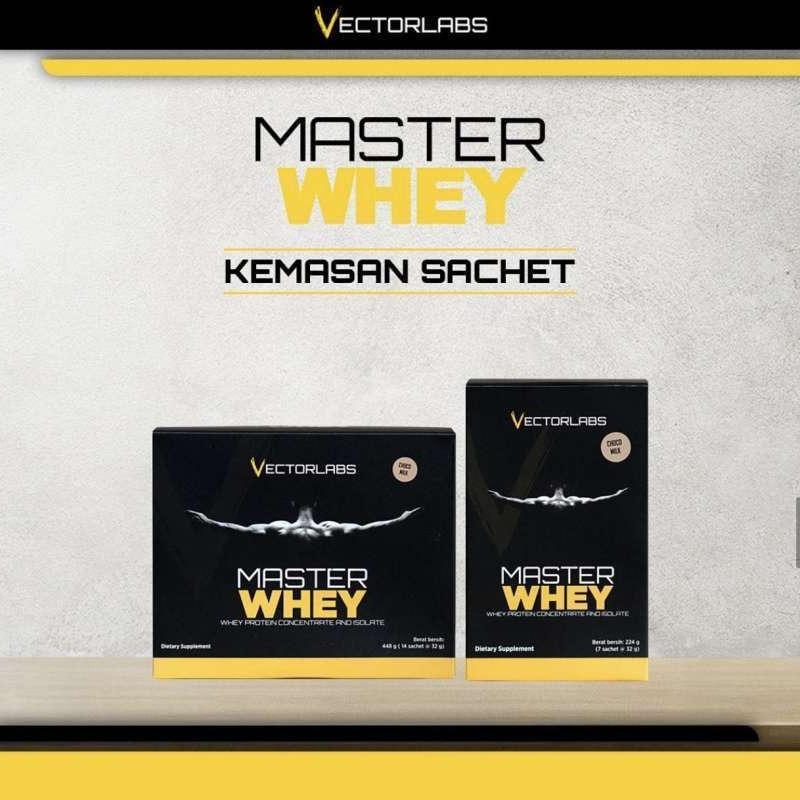 Jual MASTER WHEY BY VECTORLABS 7 SACHET SUSU FITNESS ON WHEY PROTEIN