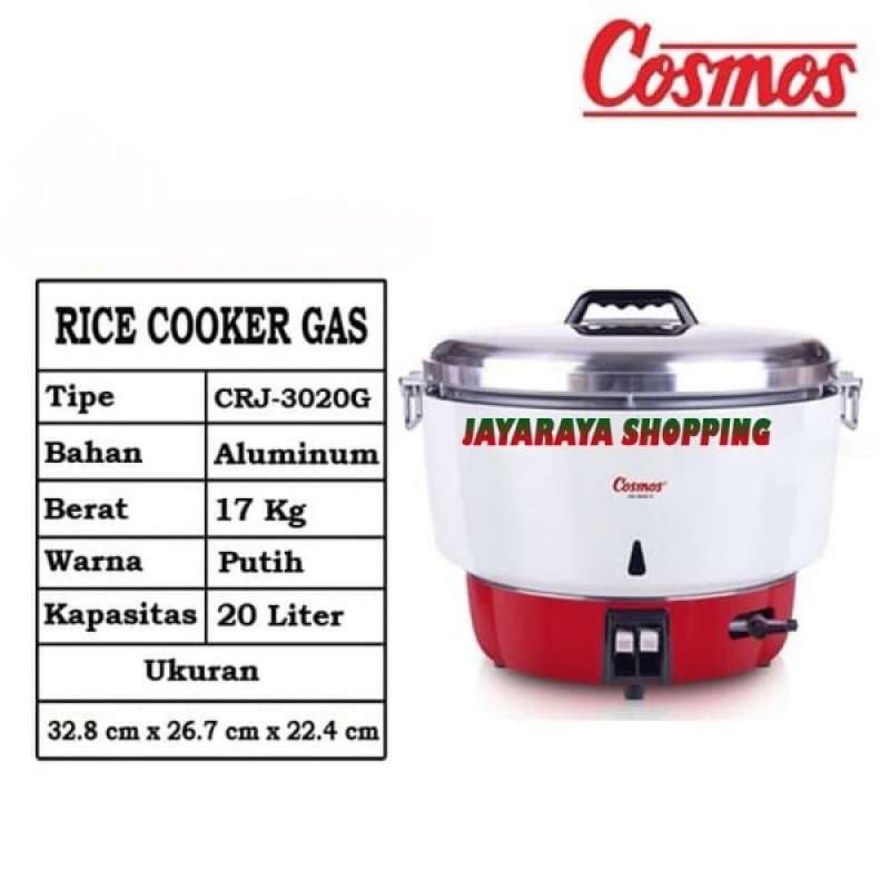 Jual Cosmos Crj3020G â€“ Rice Cooker Gas / Lpg 20 Liter Brand Cosmos