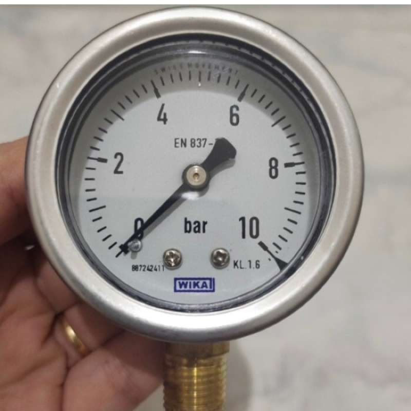 Jual Pressure gauge wika 2,5 inch 010 bar model Raket Multicolor di