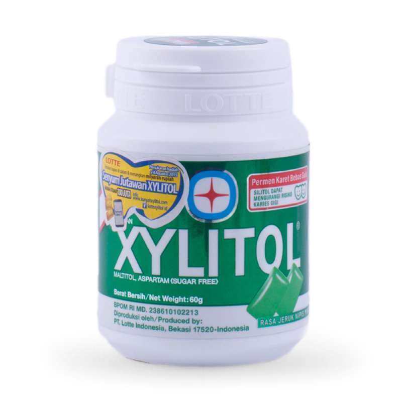 Jual Lotte Xylitol Lime Mint Chewing Gum Permen Karet Rasa Jeruk