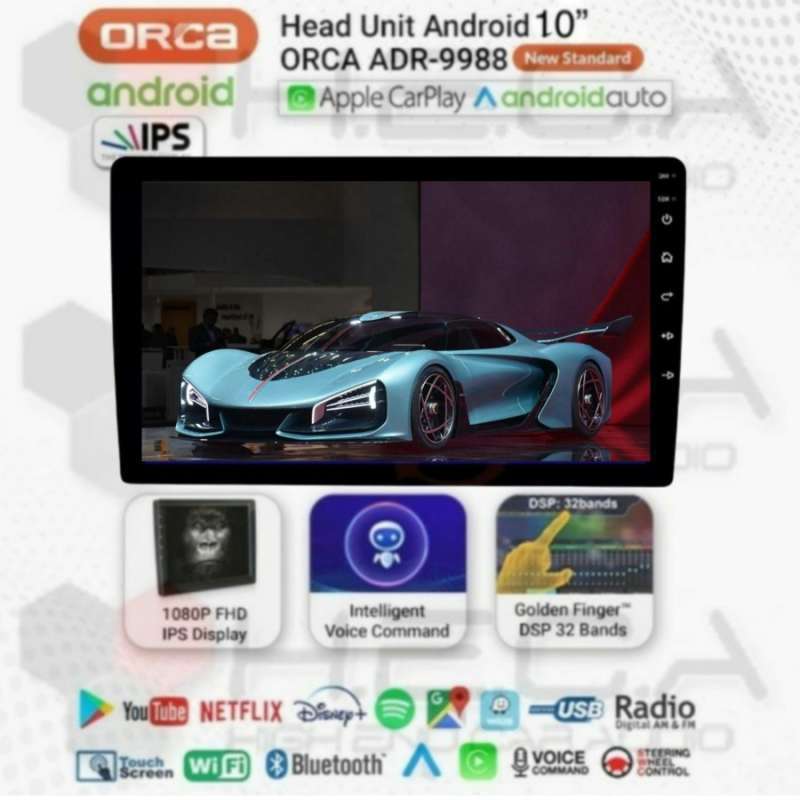 Jual ORCA ADR9988 CP New Standard 10 Android Apple CarPlay & Android