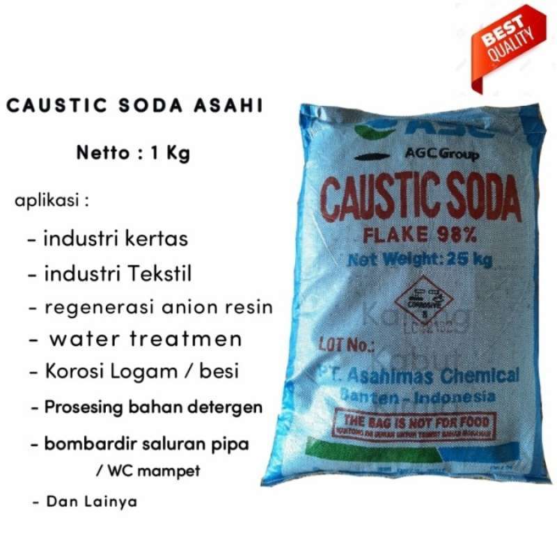 Promo Gratis Ongkir Caustic Soda / Soda Api / Naoh Asahi / Natrium