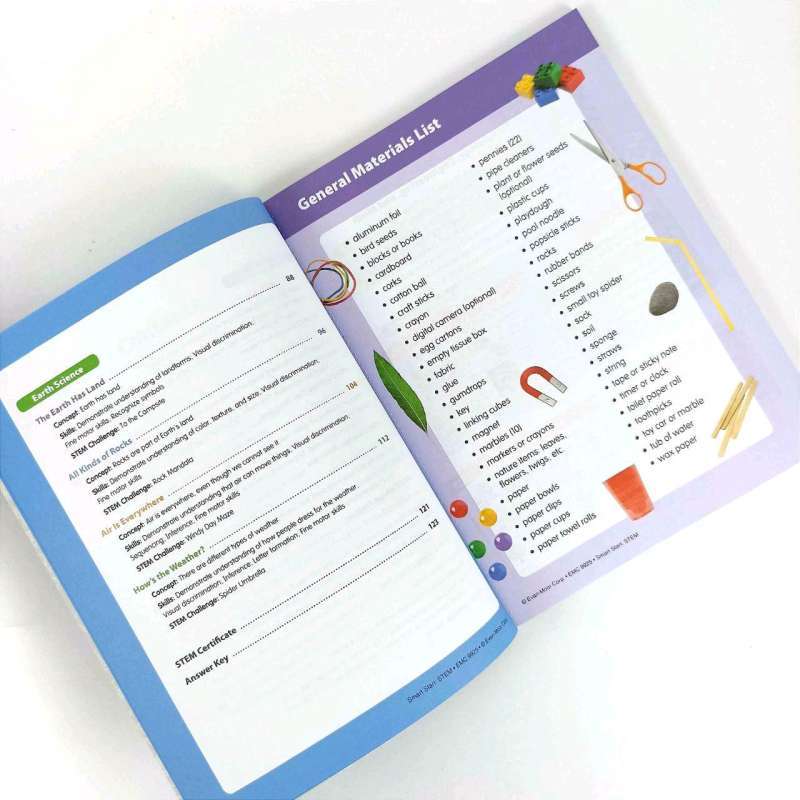 Promo Evan-moor Smart Start Stem Grade Pre-kindergarten Activity Book ...