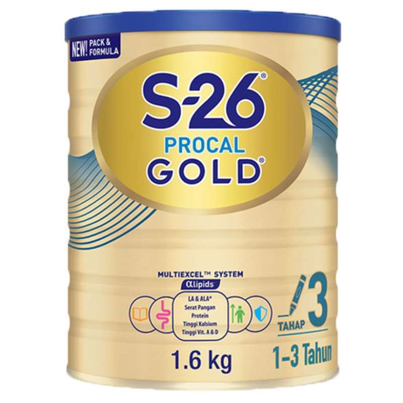 Procal Sachet Jual S-26 Procal Gold Tahap 3 Susu Formula Kaleng Anak 1600 g 1.6kg di ...