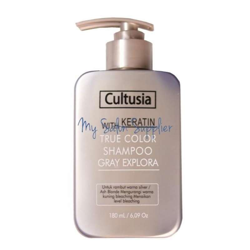 Jual Cultusia with Keratin True Color Shampoo Gray Explora Pump 180ml