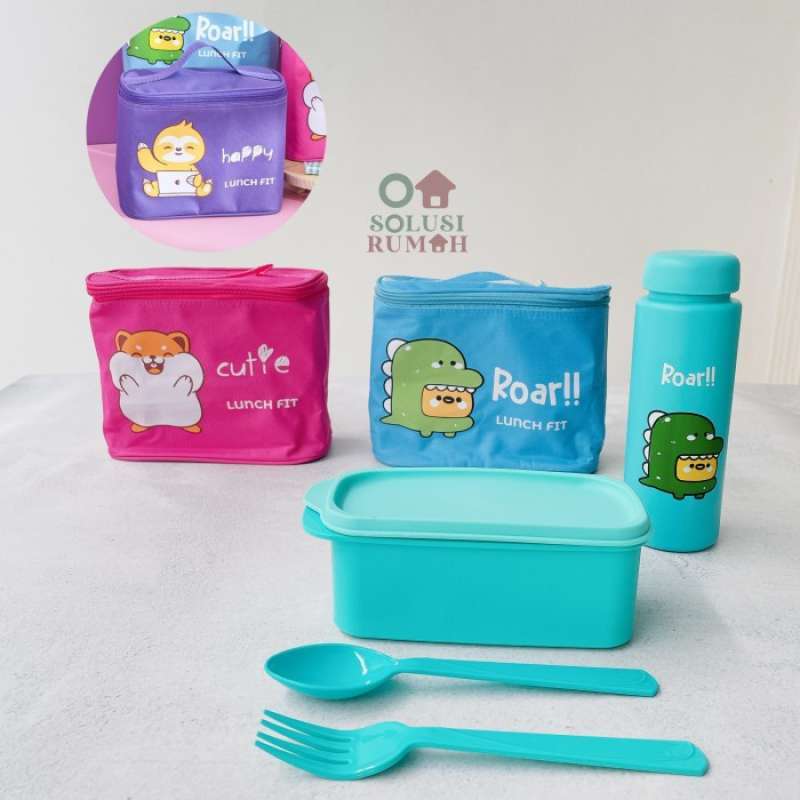 Jual Set Kotak Makan Anak - CPM Jennie - Lunch Box / Lunch Bag dengan