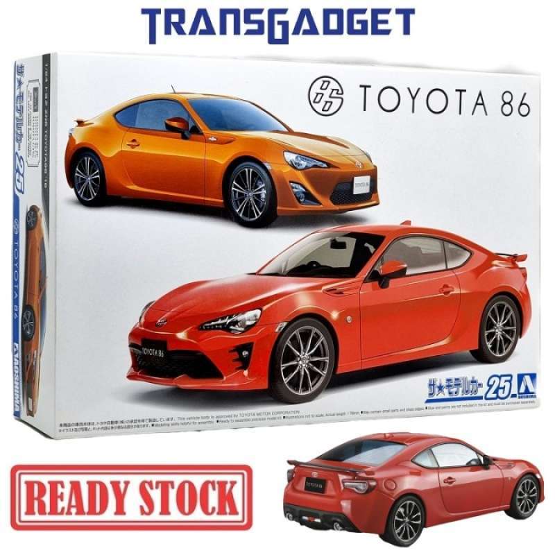Aoshima Uma Musume Pretty Derby Toyota 86 1:24 Scale Model Kit - ZN6 '16 White Body, Decals Included
