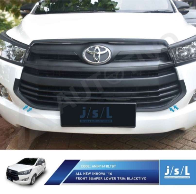 Jual List Bumper Depan Innova Reborn Blacktivo Front Lower Bumper Trim