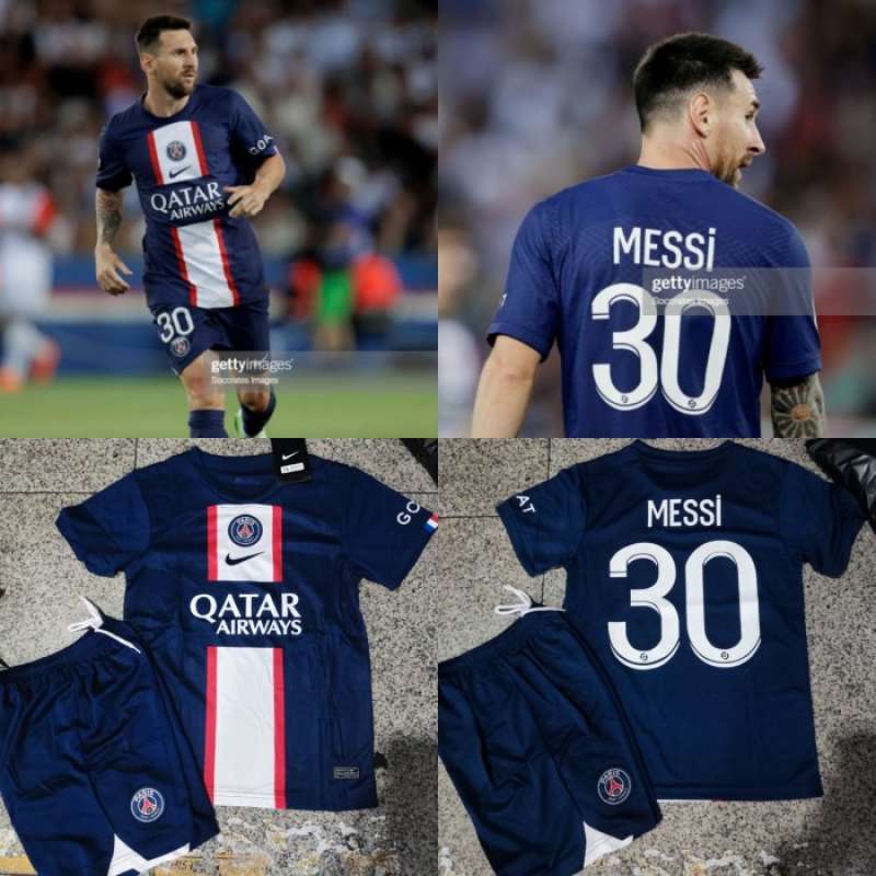 Jual JERSEY BOLA PSG HOME KIDS ANAK + NAMESET MESSI NEYMAR MBAPPE GRADE