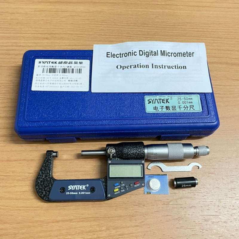 Jual Digital Micrometer 0 001Mm 0 25Mm Syntek Micro Meter Mikrometer jual-digital-micrometer-0-001mm-0-25mm-syntek-micro-meter-mikrometer