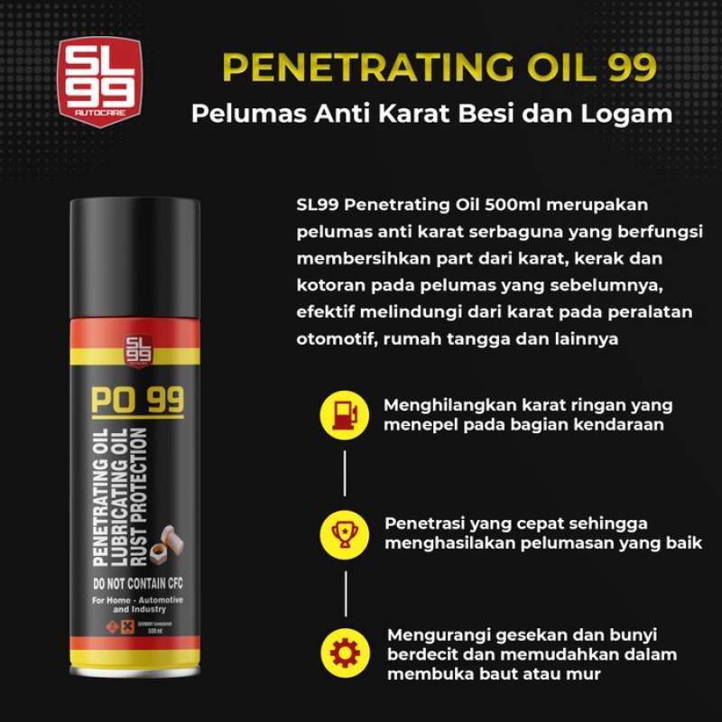 Jual 1 Box - 20 Pcs - Sl99 Penetrating Lubricating Oil 500ml Pelumas ...