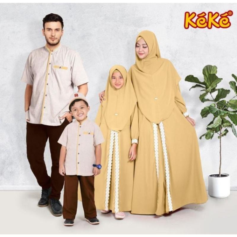 Baju Muslim Couple Keluarga Keke Segar Ceria