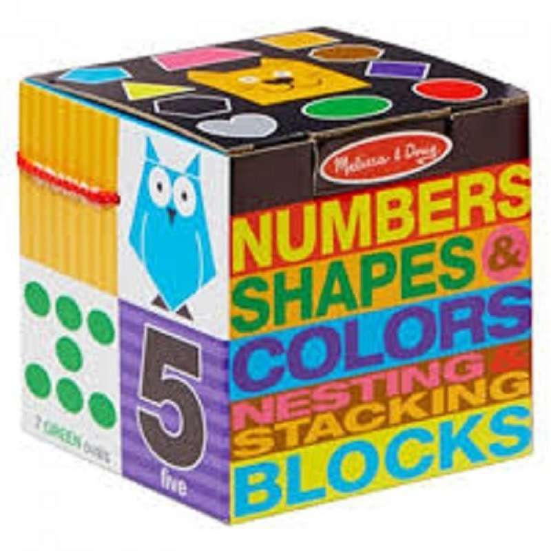 Promo Melissa & Doug Number Shapes Colours Nesting Stacking Edukasi Md
