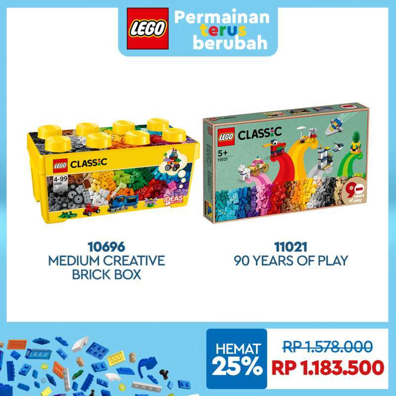 Jual Bundle Classic - Lego Classic 10696 Medium Creative Brick Box ...
