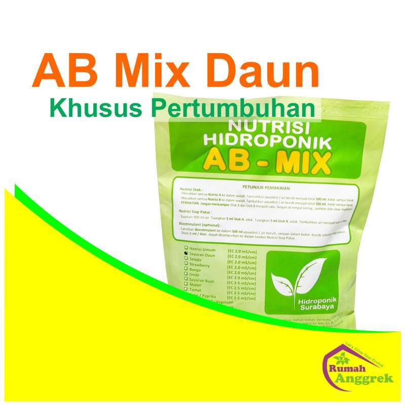 Jual Pupuk AB Mix Daun Pertumbuhan 250 g untuk 500 ml pekatan