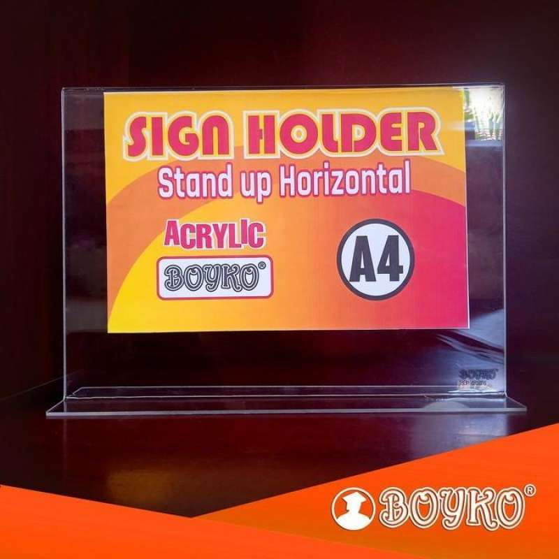 Jual STAND UP SIGN HOLDER A4 BOYKO SP0007 621 249192 Di Seller acrylic-bottom-loading-vertical-sign-holders-the-fixture-zone