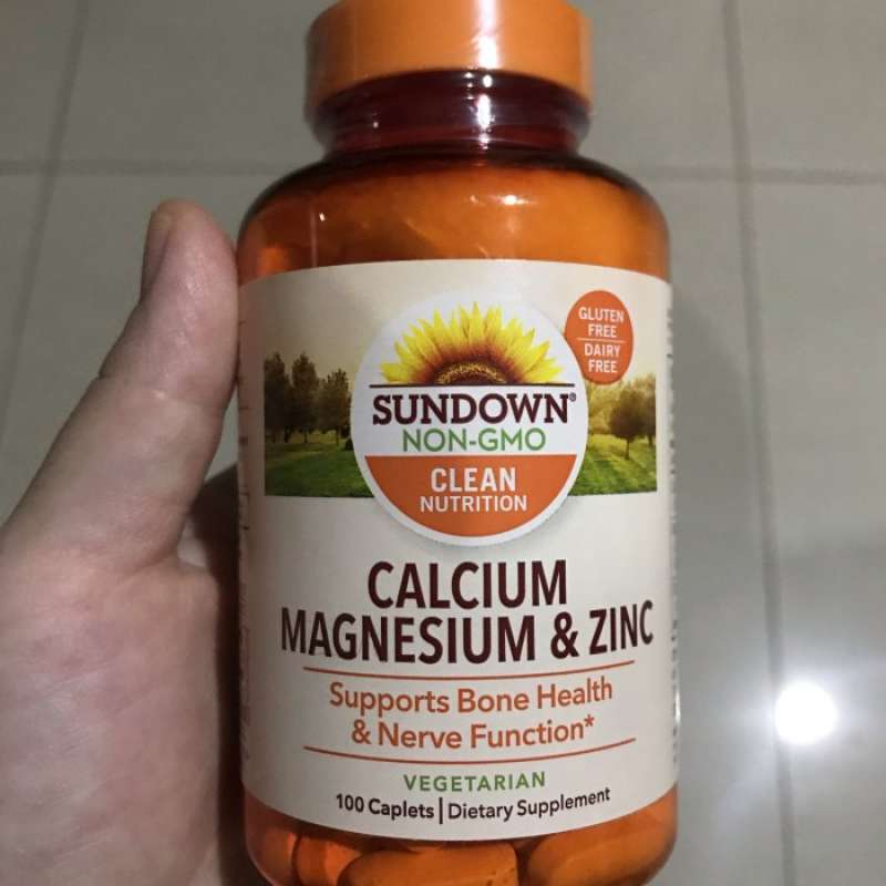 Jual Sundown Calcium Magnesium Zinc Bone Health Nerve Function 100