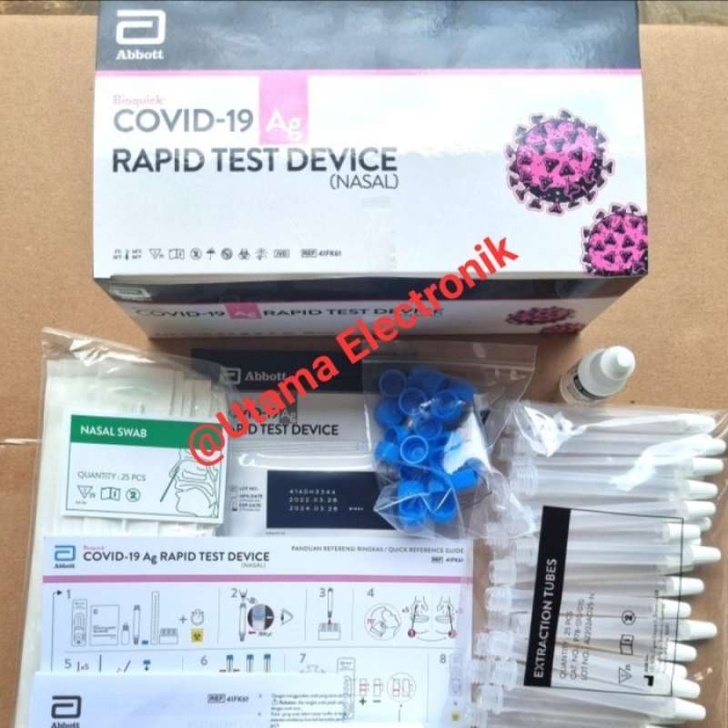 Promo ABBOTT SWAB ANTIGEN NASAL BIOQUICK BOX KOTAK ORI ASLI KEMENKES AKD 25 Diskon 23 di Seller