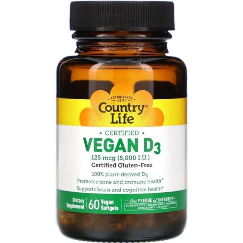 Jual Country Life Vegan D3 125 mcg 5000 IU 60 Softgels di Seller Macuma ...