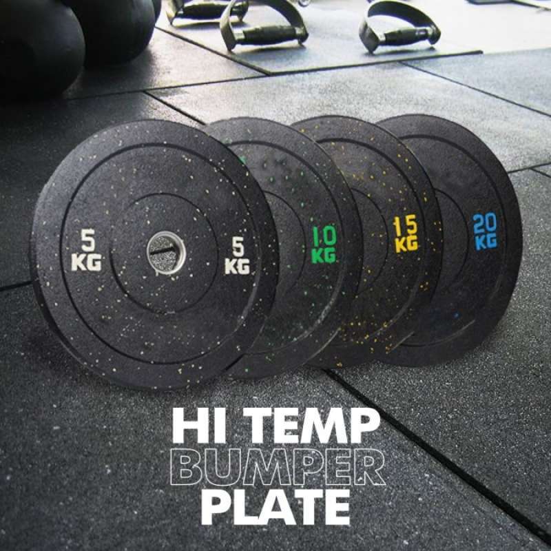 Jual Rughen Hi Temp Bumper Plate 5 Cm Plat Beban Olympic Barbell di