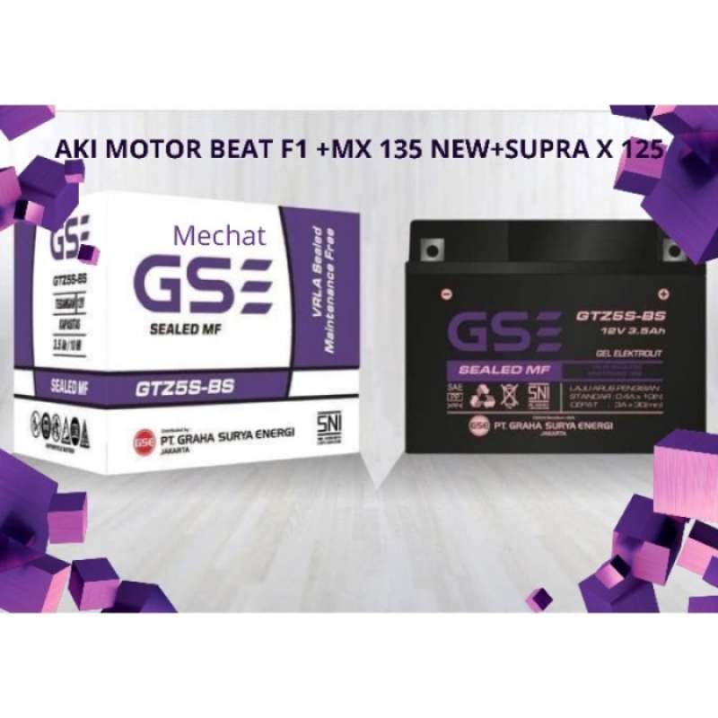 Promo Aki Motor Kawasaki New Ninja Rr 150 Baru Gtz5S Gs E Aki Kering Mf
