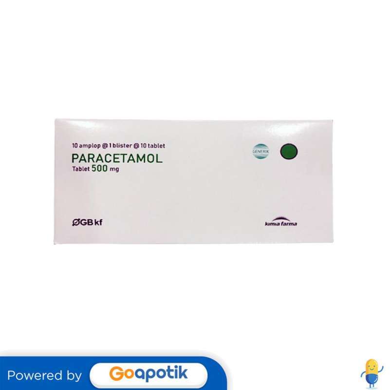 Jual PARACETAMOL KIMIA FARMA 500 MG BOX 100 TABLET di Seller Apotek
