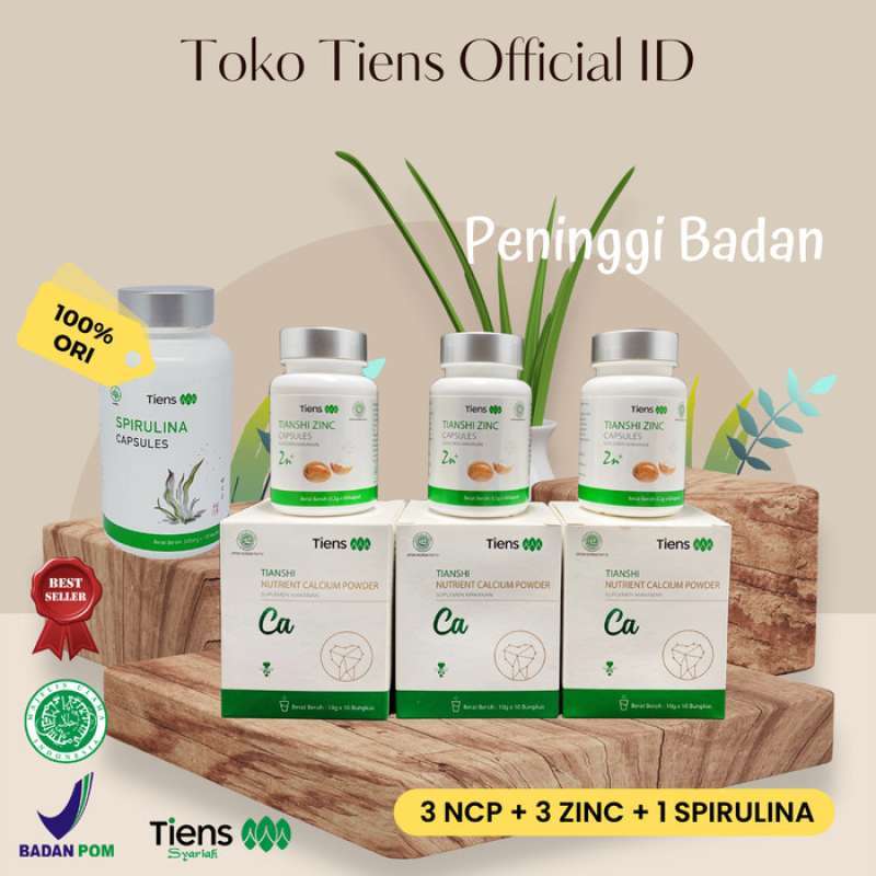 Promo Paket Lengkap Peninggi Badan Zinc Nutrien Calsium Powder dan