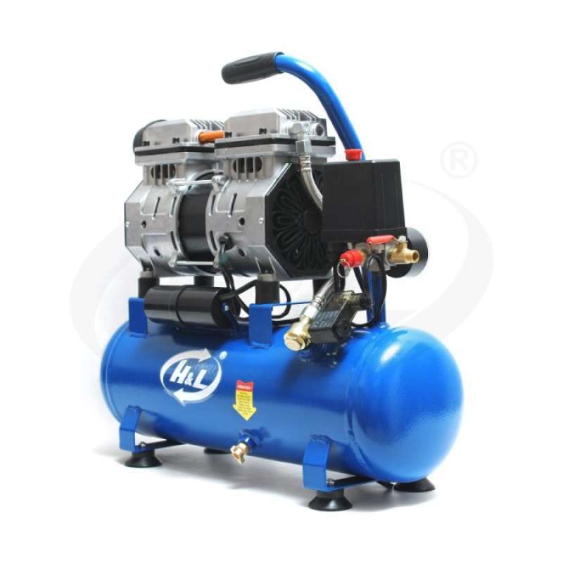 Promo Kompresor Angin Oilless 3/4Hp Silent H&L 10L Air Compressor ...