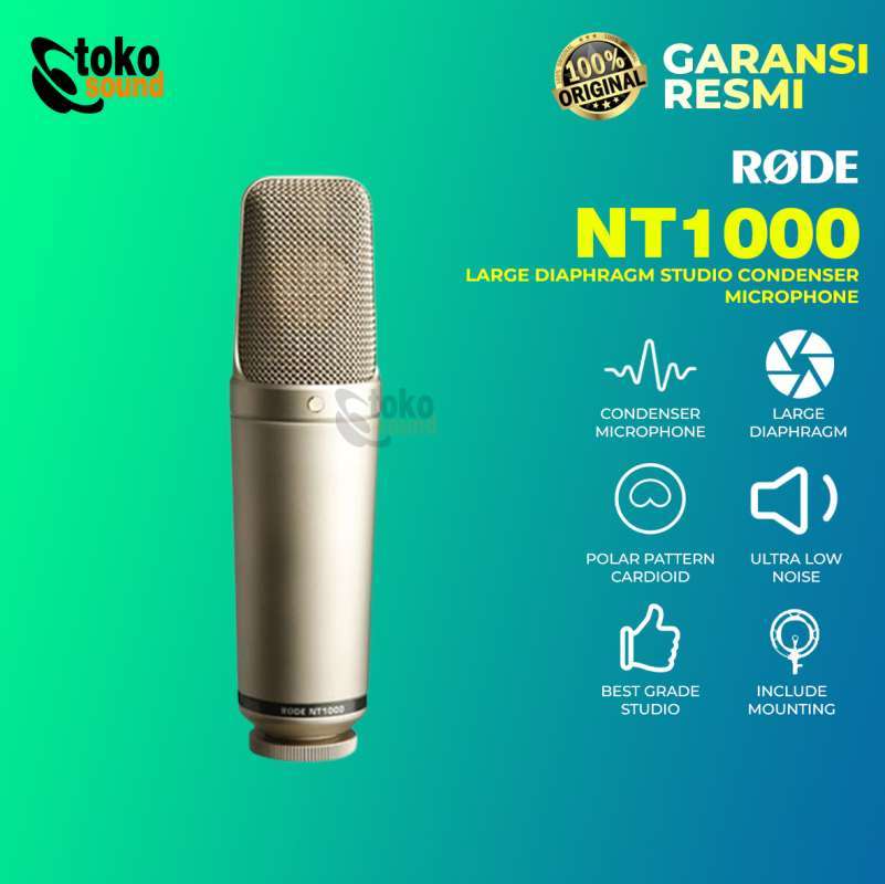 Jual Rode NT1000 LargeDiaphragm Studio Condenser Microphone di Seller
