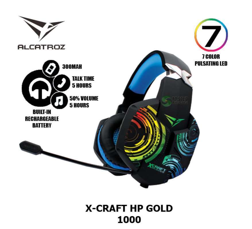 Jual Alcatroz Headset Gaming XCraft HP Gold 1000 Wireles Bluetooth