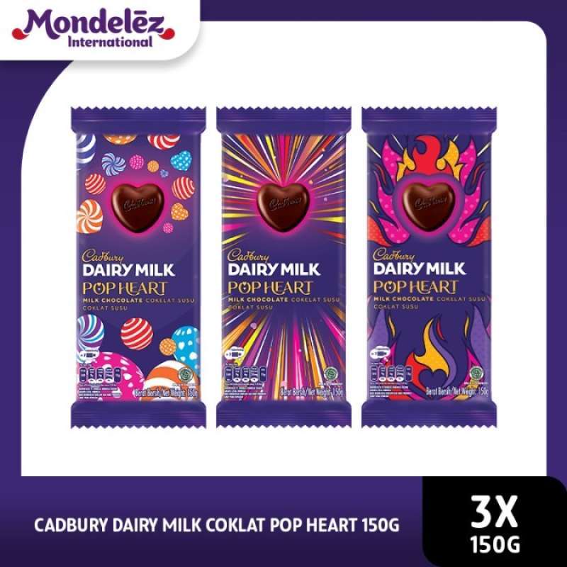 Jual Cadbury Dairy Milk Coklat Pop Heart 150G X 3 di Seller BATARA