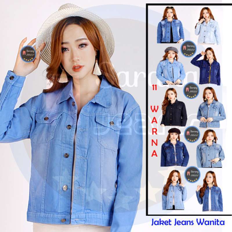 Promo [11 WARNA] Jaket Jeans Wanita Atasan Wanita Jacket Jeans JUMBO