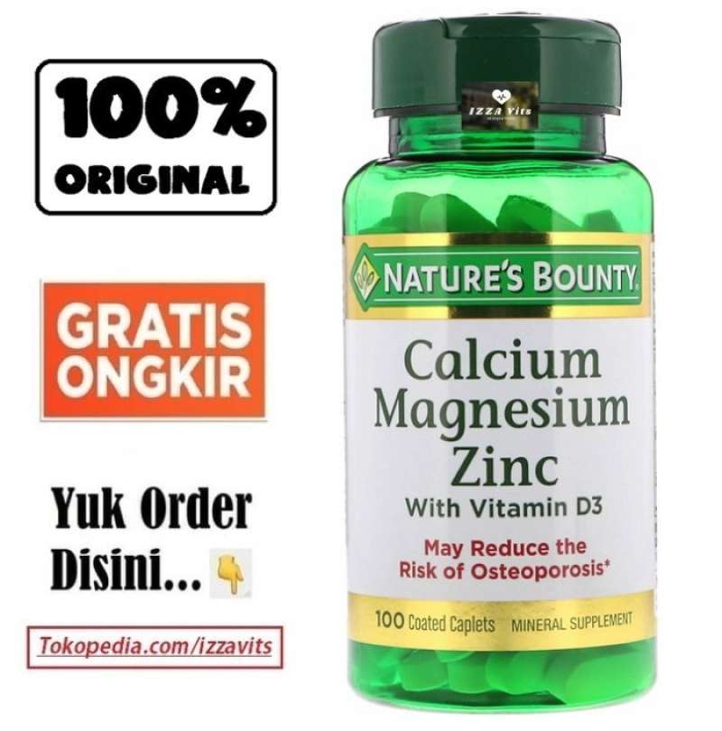Jual Nature's Nature Bounty Calcium Magnesium Zinc On Un Zma 100 Caps