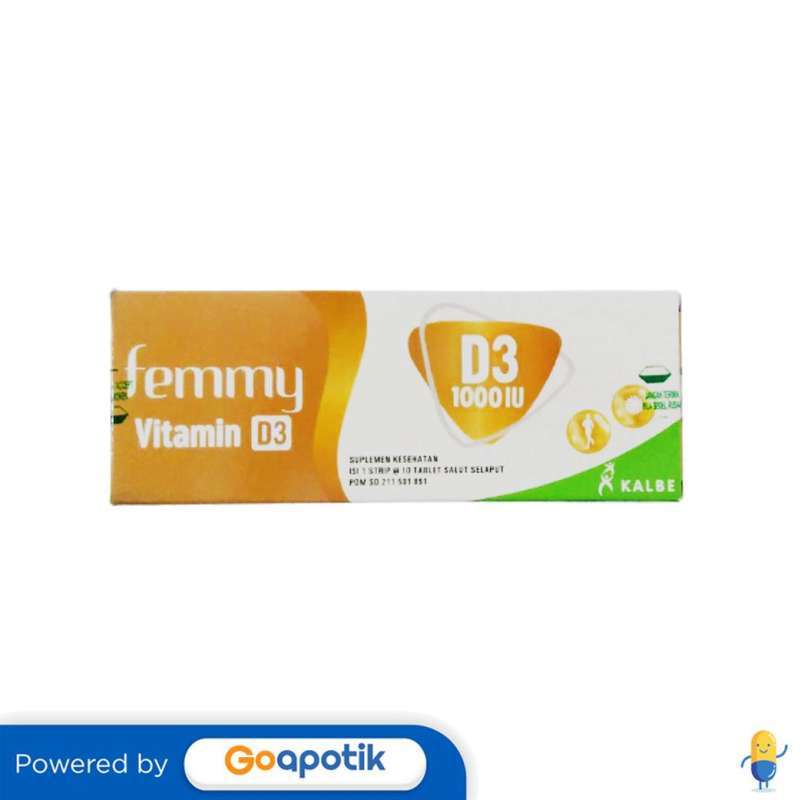 Jual FEMMY VITAMIN D3 1000 IU BOX 10 TABLET di Seller Apotek Maharani