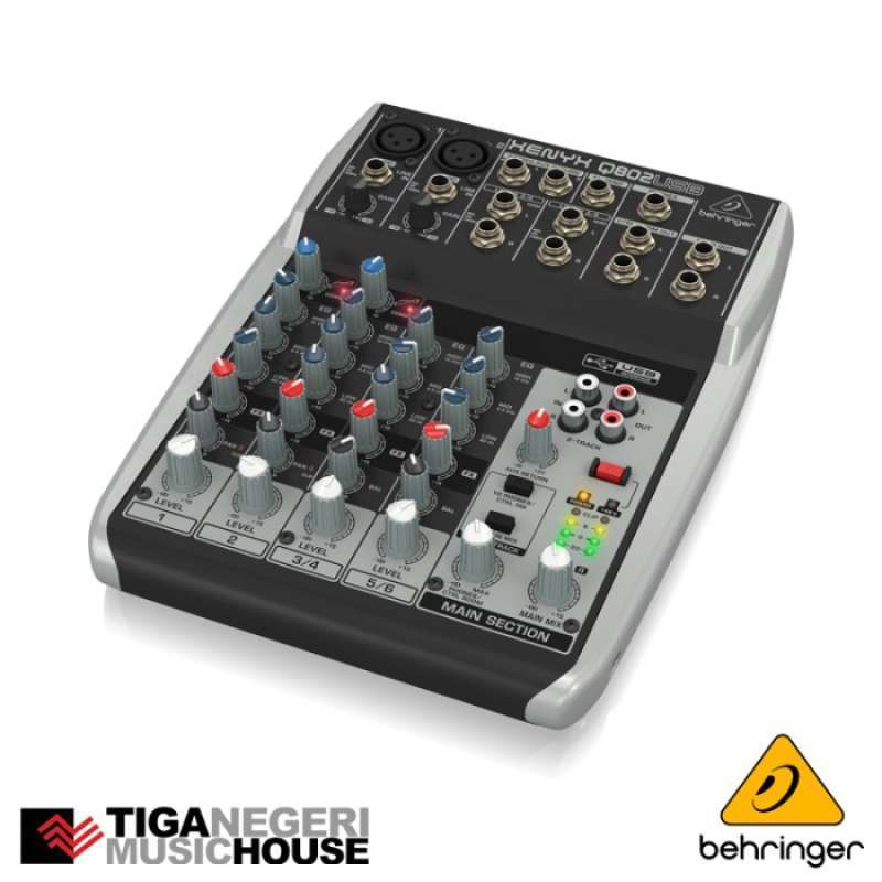 Promo Behringer Q802USB 4 Channel Mixer with USB Audio Interface Diskon ...