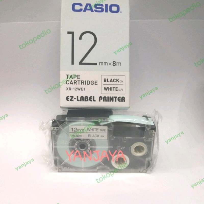 Jual Casio Tape Label Cartridge Xr12we1 12mmx8m/tape Cartridge Casio