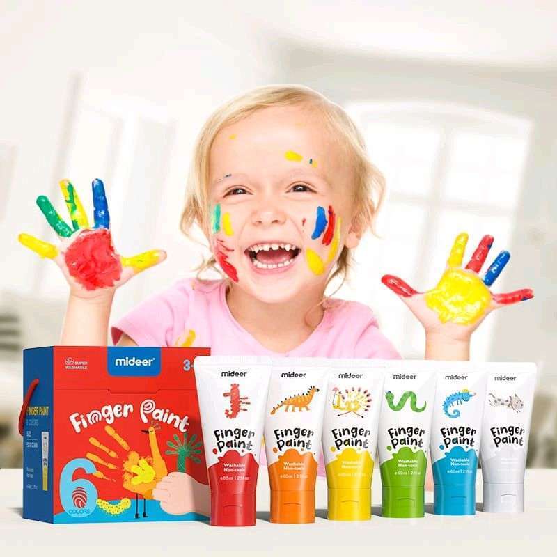 Jual Mideer Finger Paint Non Toxic Hand Painting Cat Tangan Anak 6